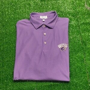 Men’s WCU Peter Millar All over print Summer Comfort polo. Size Large.